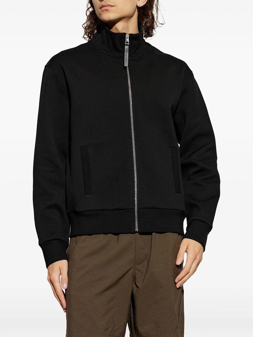 Givenchy Men Felpa Con Motivo Chevron E Jacquard Givenchy