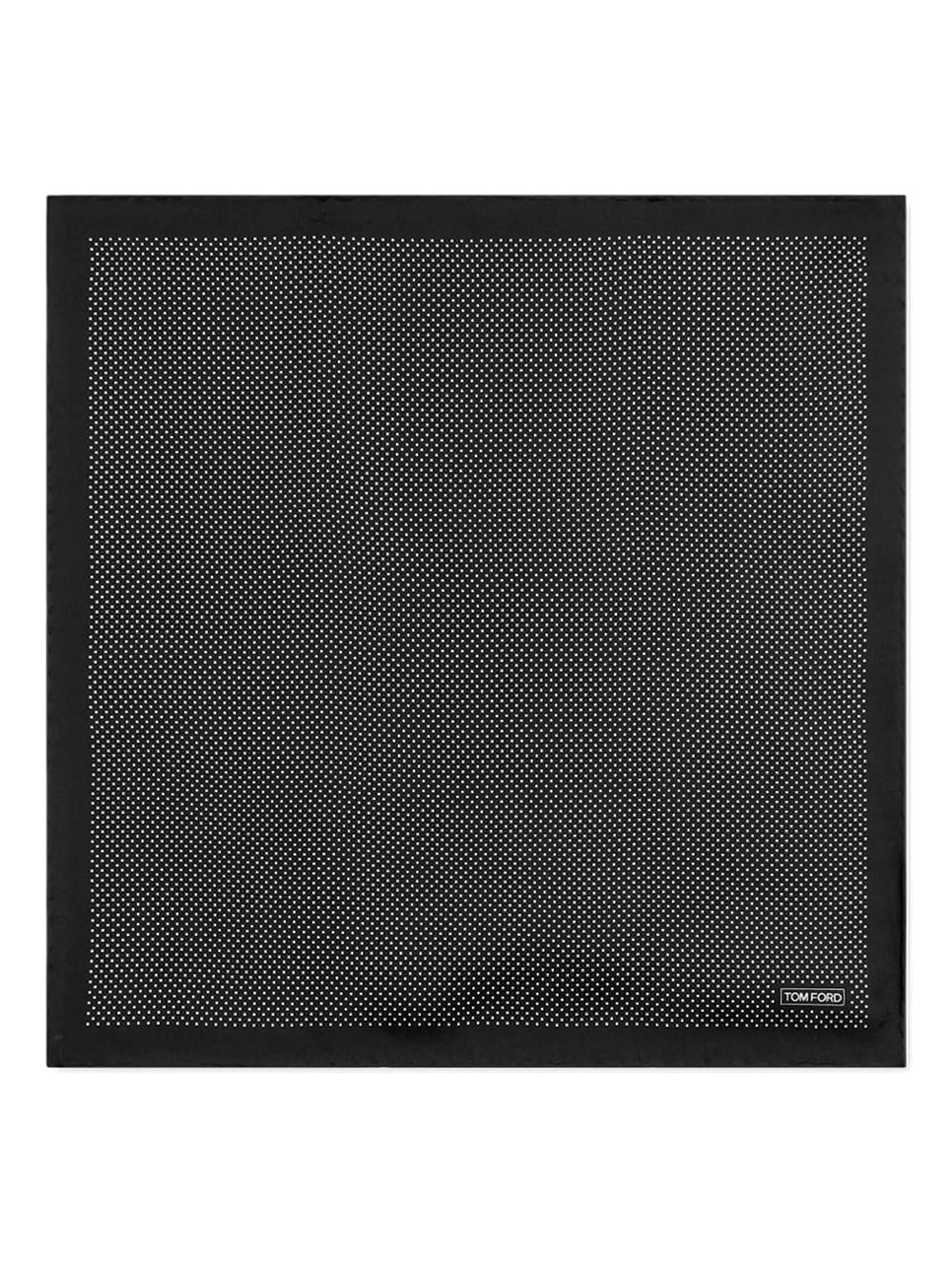 Tom Ford Men Dot-Print Silk Pocket Square