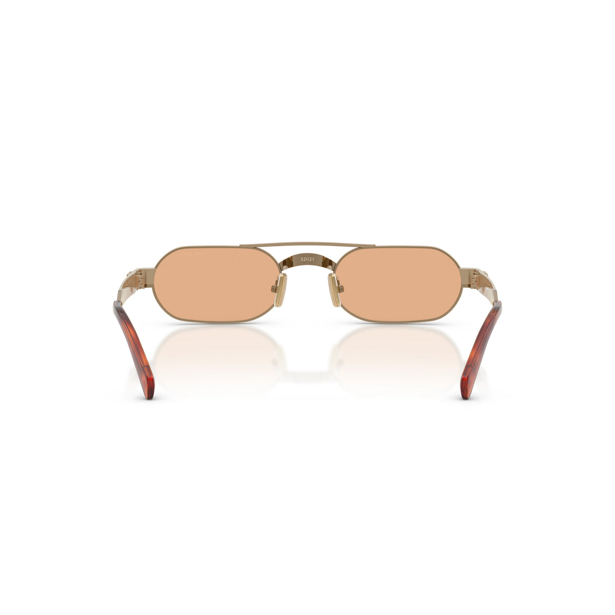 0Mu B52S Rectangular Metal Frame Sunglasses