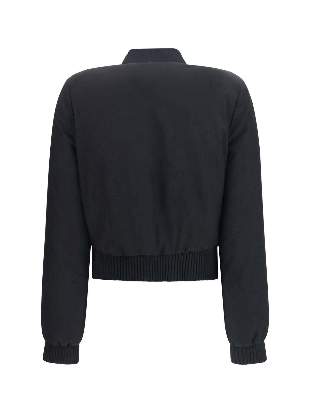 Alexander Mcqueen Women Buttoned Bomber Jacket With Visible Stitching