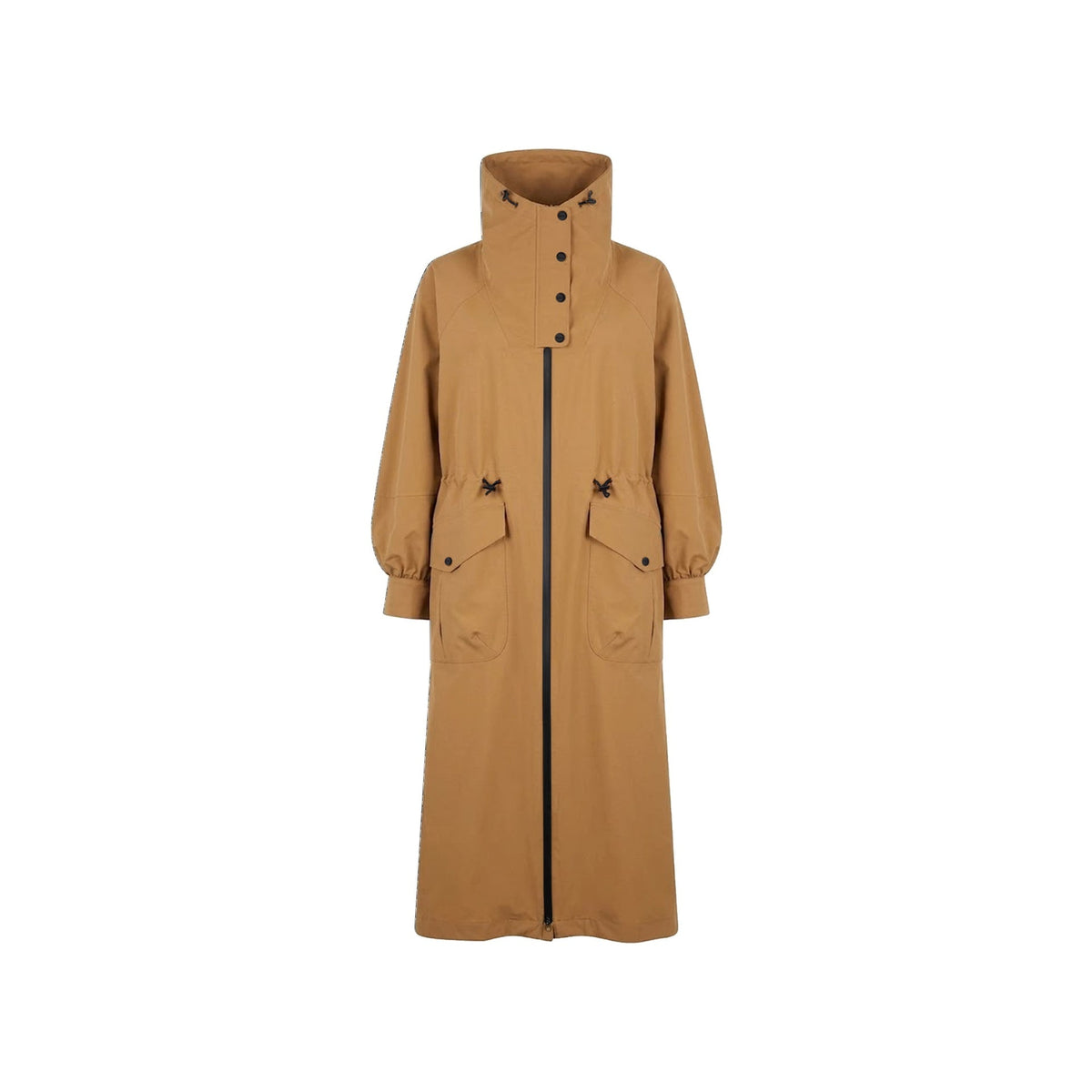 Herno Long Funnel-Neck Trench Coat Women