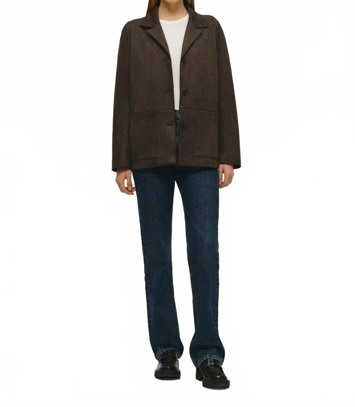 Hayes Suede Jacket In Mahogany