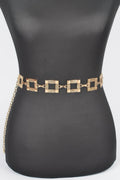 Square Metal Plus Size Chain Belt