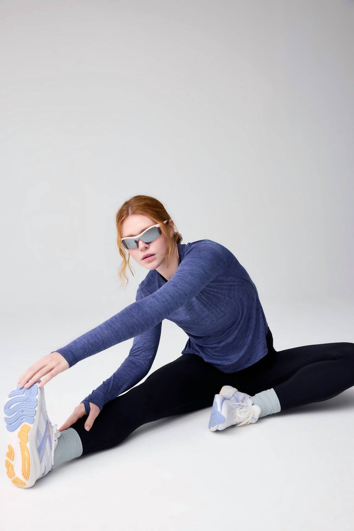 Luxe Long Sleeve Top In Heather Nightshadow