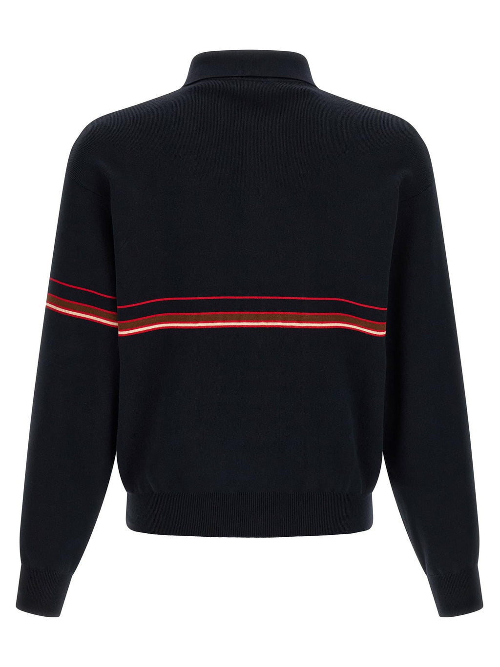 Versace Men Inlaid Striped Polo Shirt