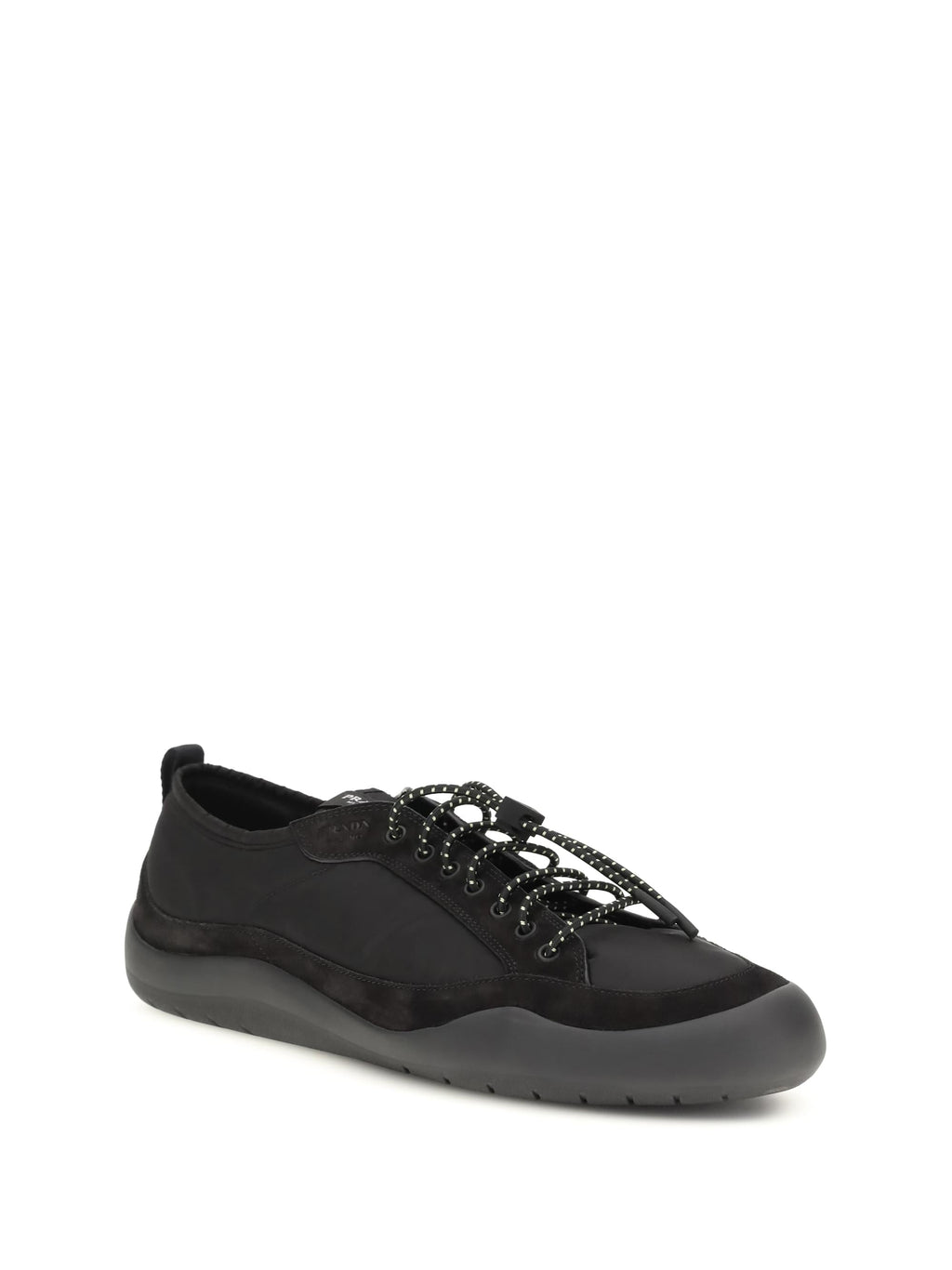 Prada Men Leather And Fabric Sneakers
