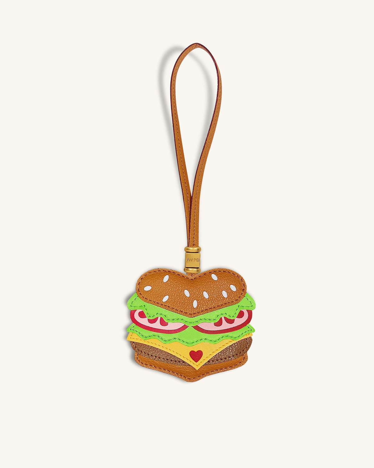 Burger Bag Charm - Brown
