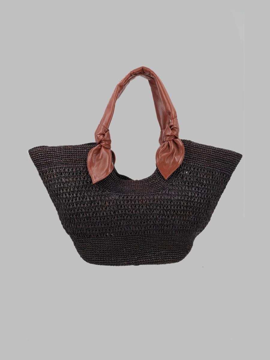 Hereu Women Borsa Intrecciata In Raffia