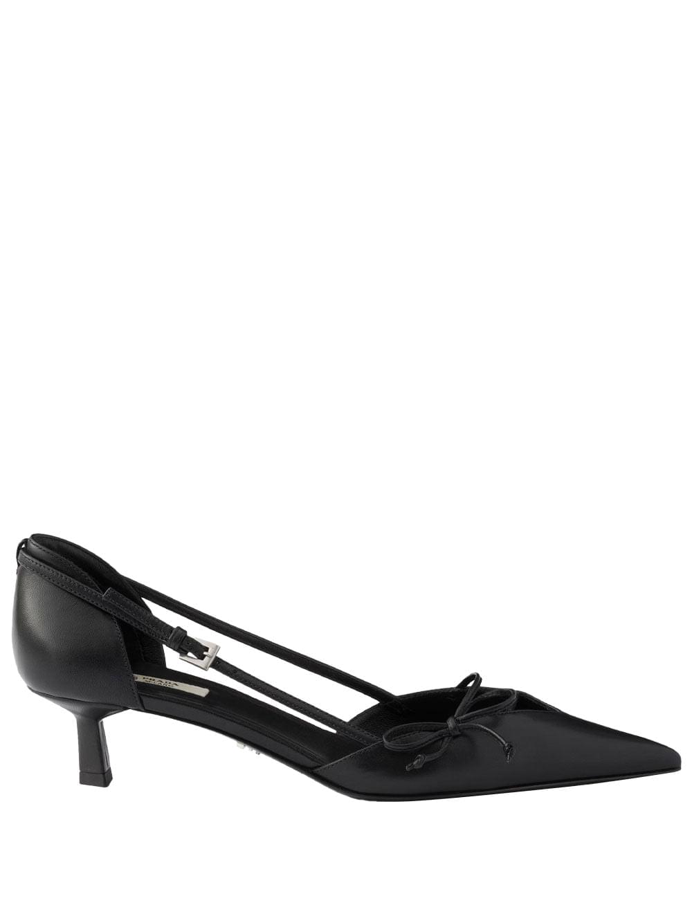 Prada Women Open-Side Leather Pumps