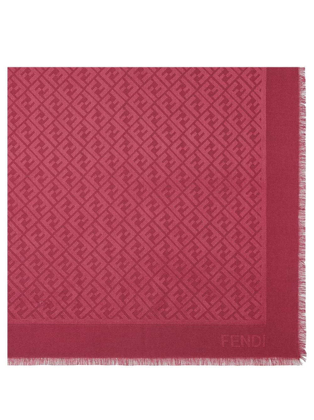 Fendi Women Ff Silk And Wool Shawl