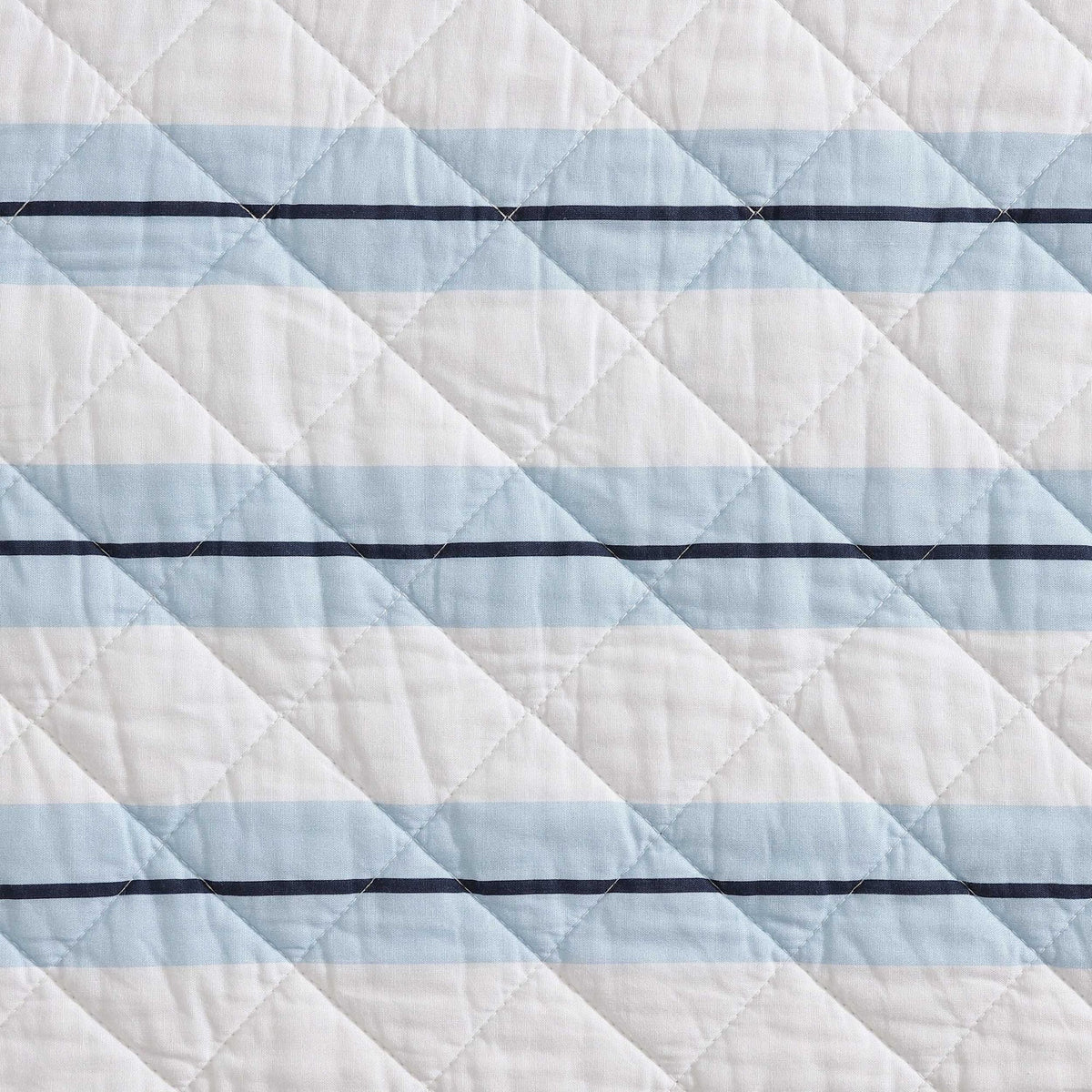 Nautica Tim Stripe Blue Twin Quilt Set