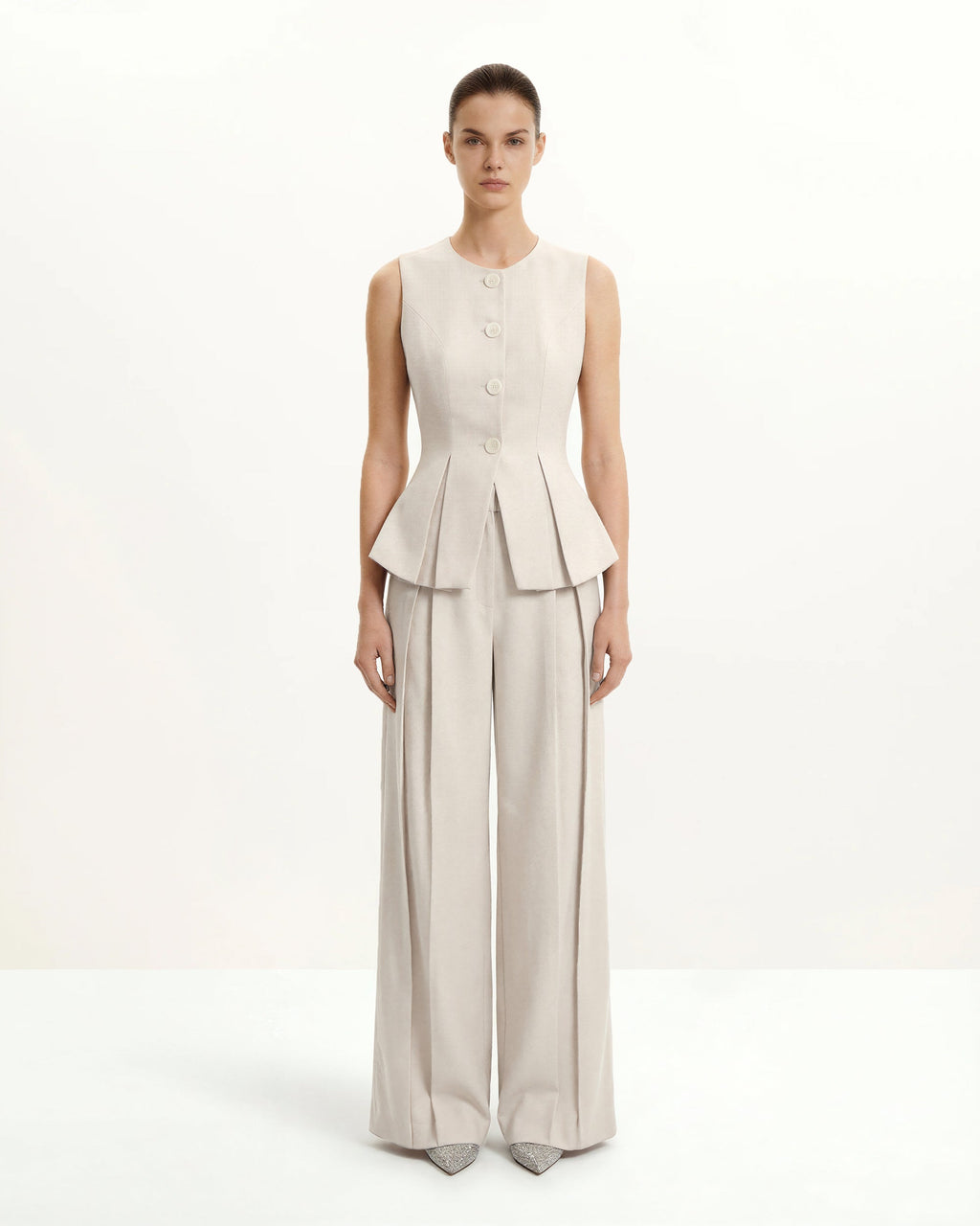 Structured Seam Round - Beige