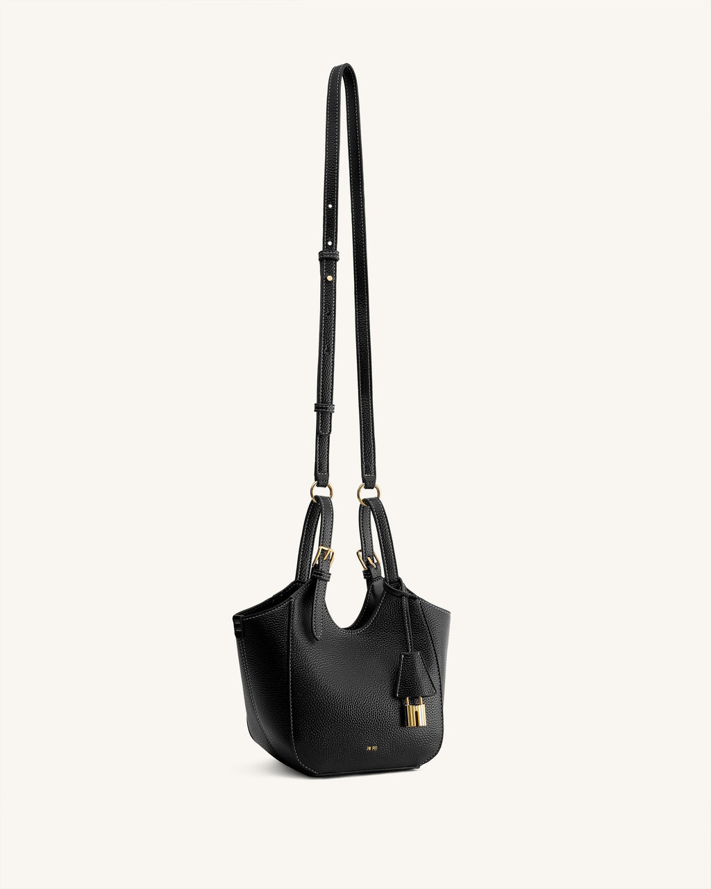 Ines Padlock Tote Bag - Black