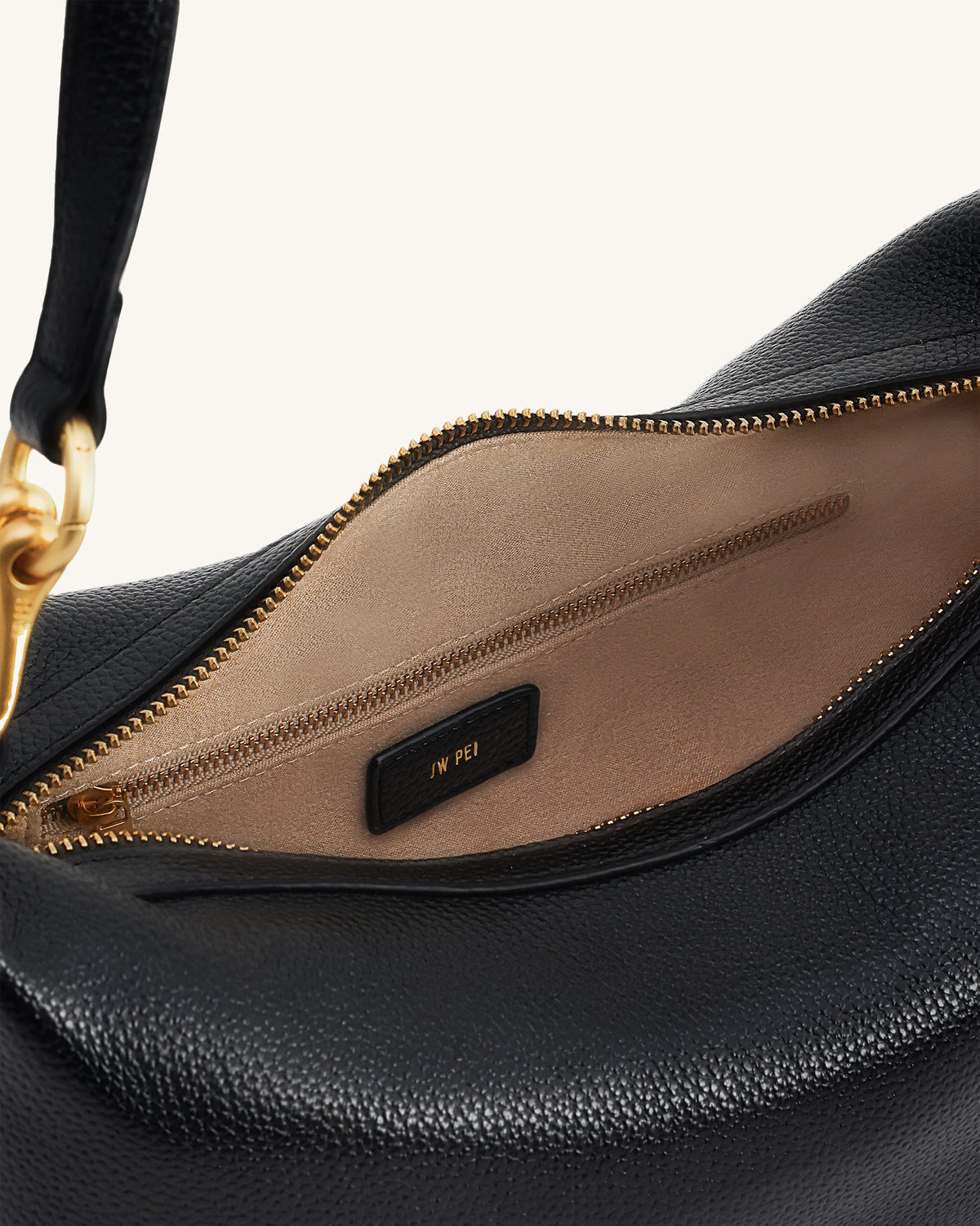 Selia Soft-Grain Crossbody Bag - Black