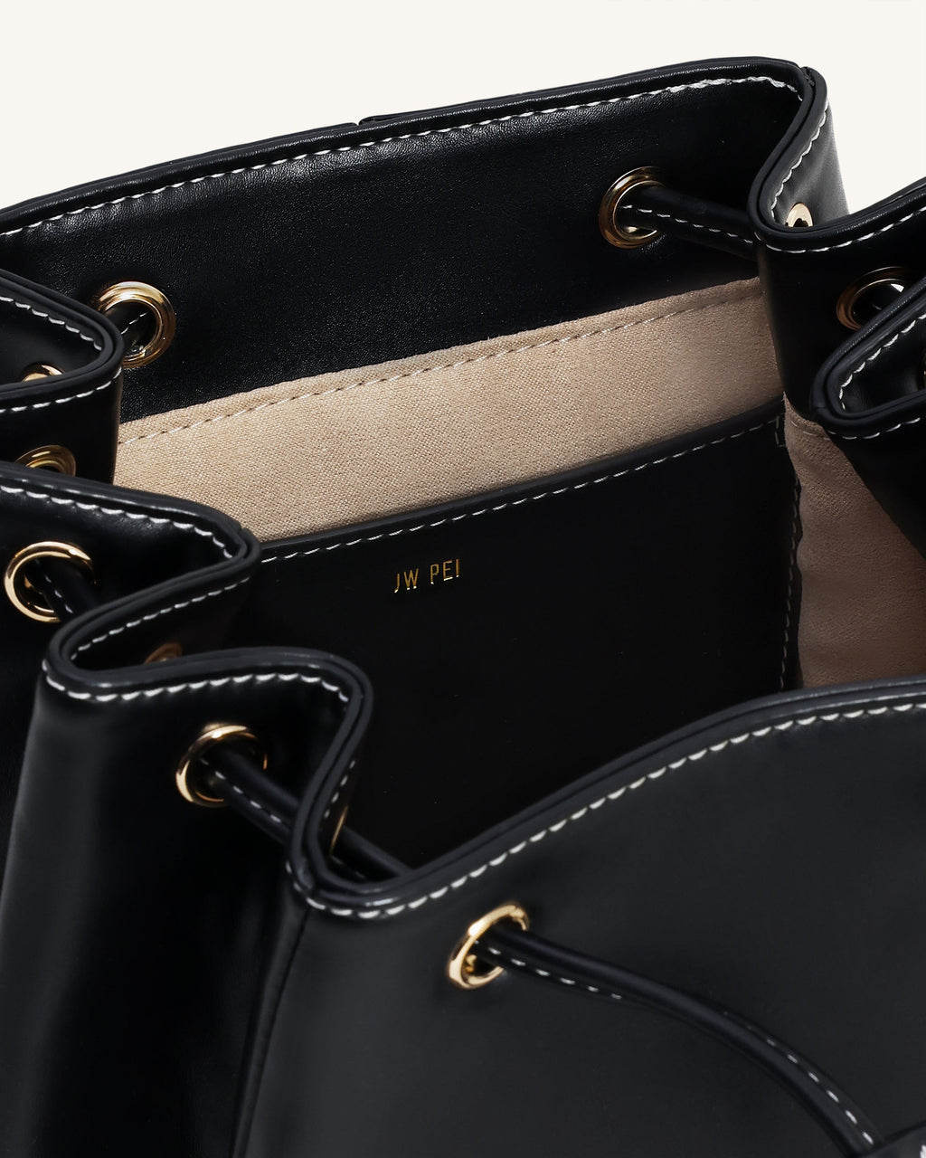 Harper Buckle Pocket Backpack - Black