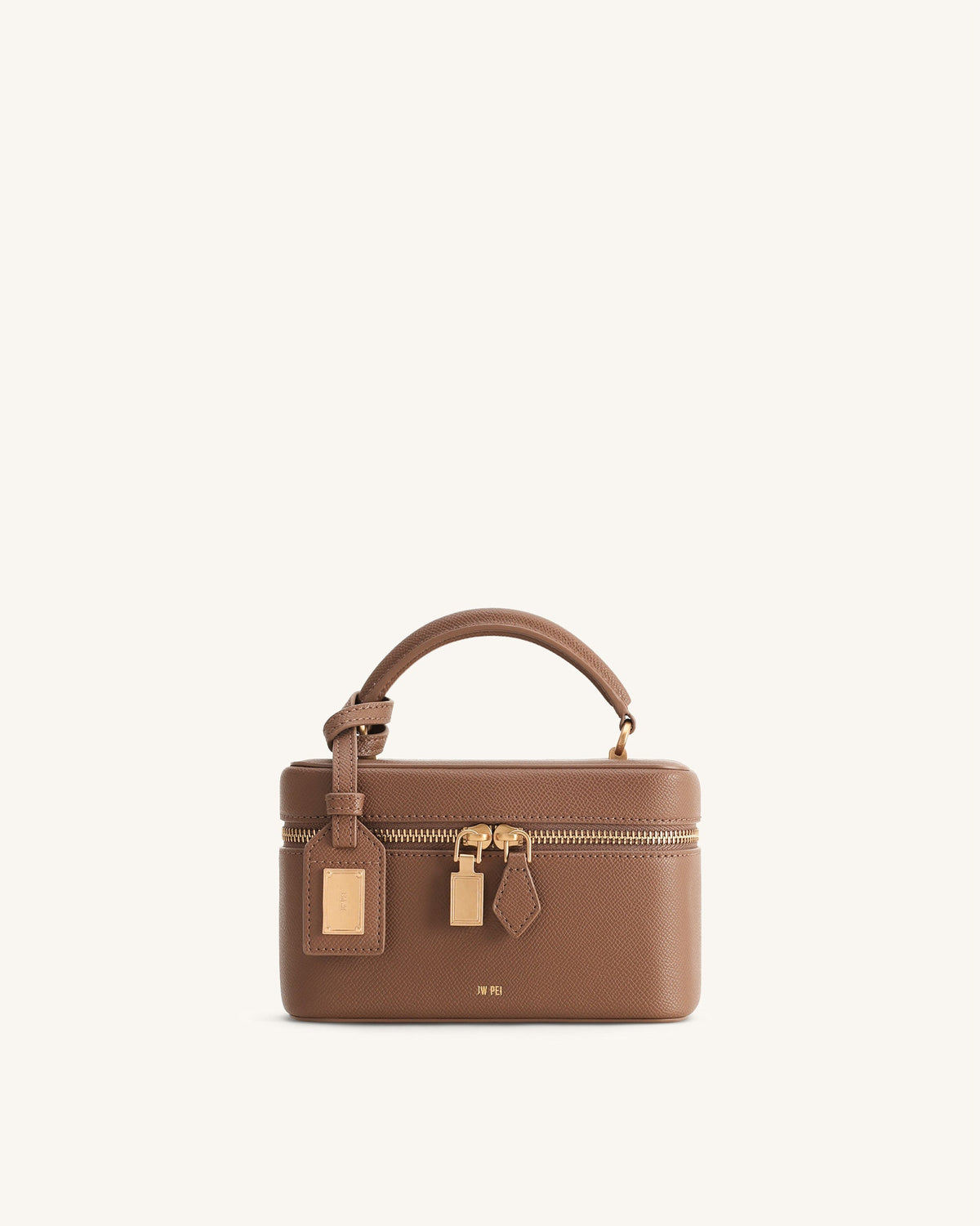 Cleo Box Shape Top Handle Bag - Brown