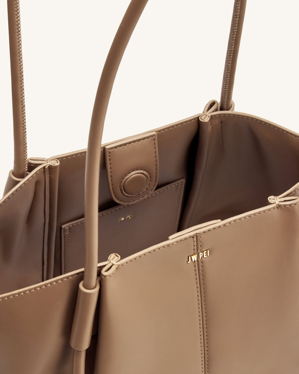 Nala Wide Tote Bag - Clay Brown
