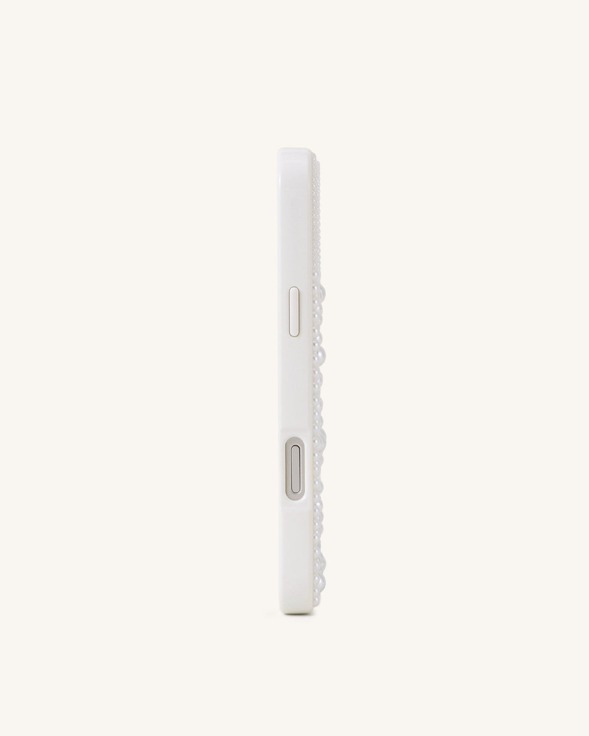 Butterfly Pearl Embellished Phone Case - White