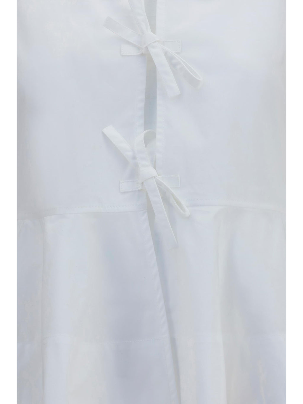 Ganni Women Cotton Poplin Blouse With Bows