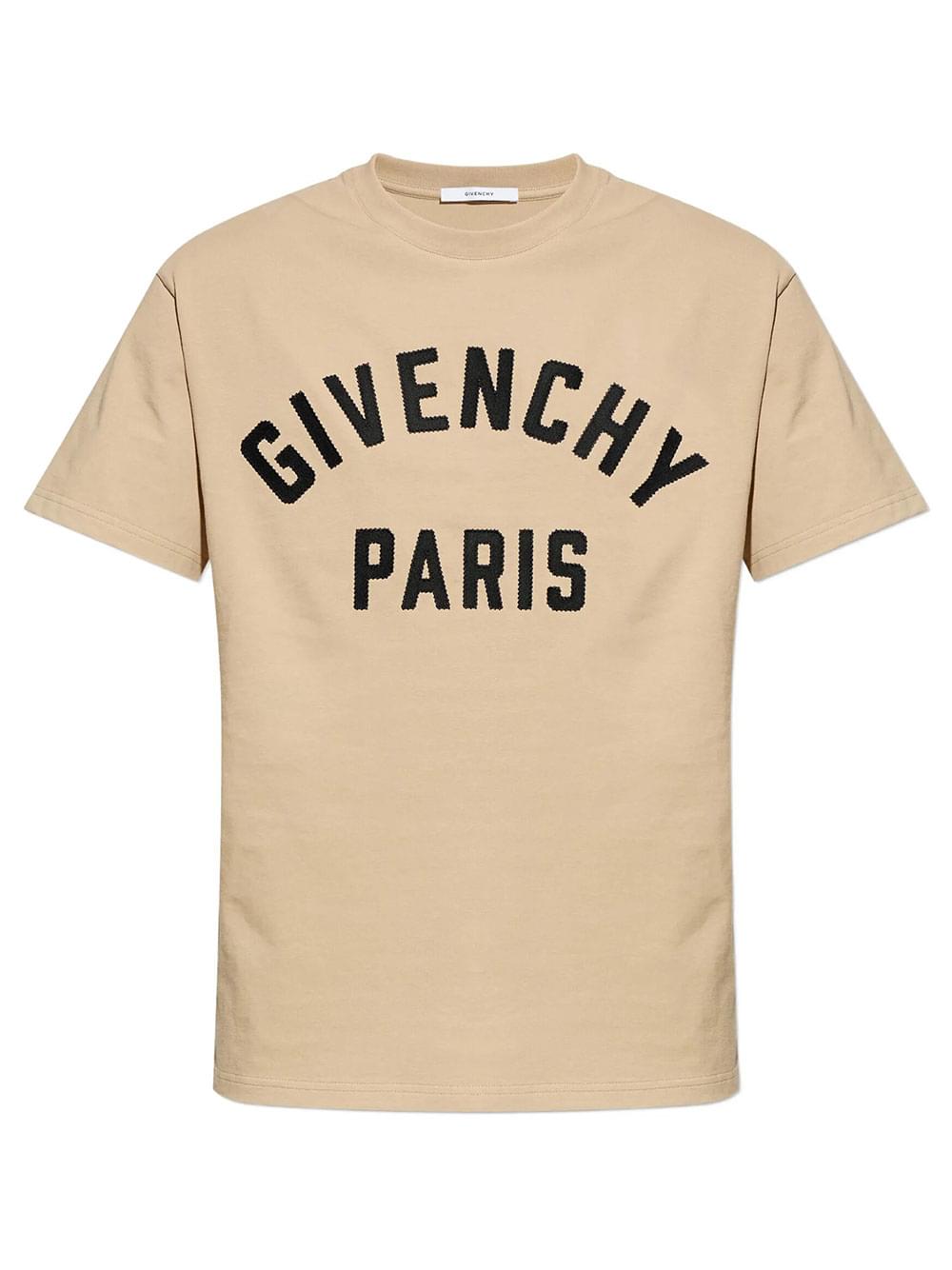 Givenchy Men Givenchy Paris Embroidery Cotton T-Shirt