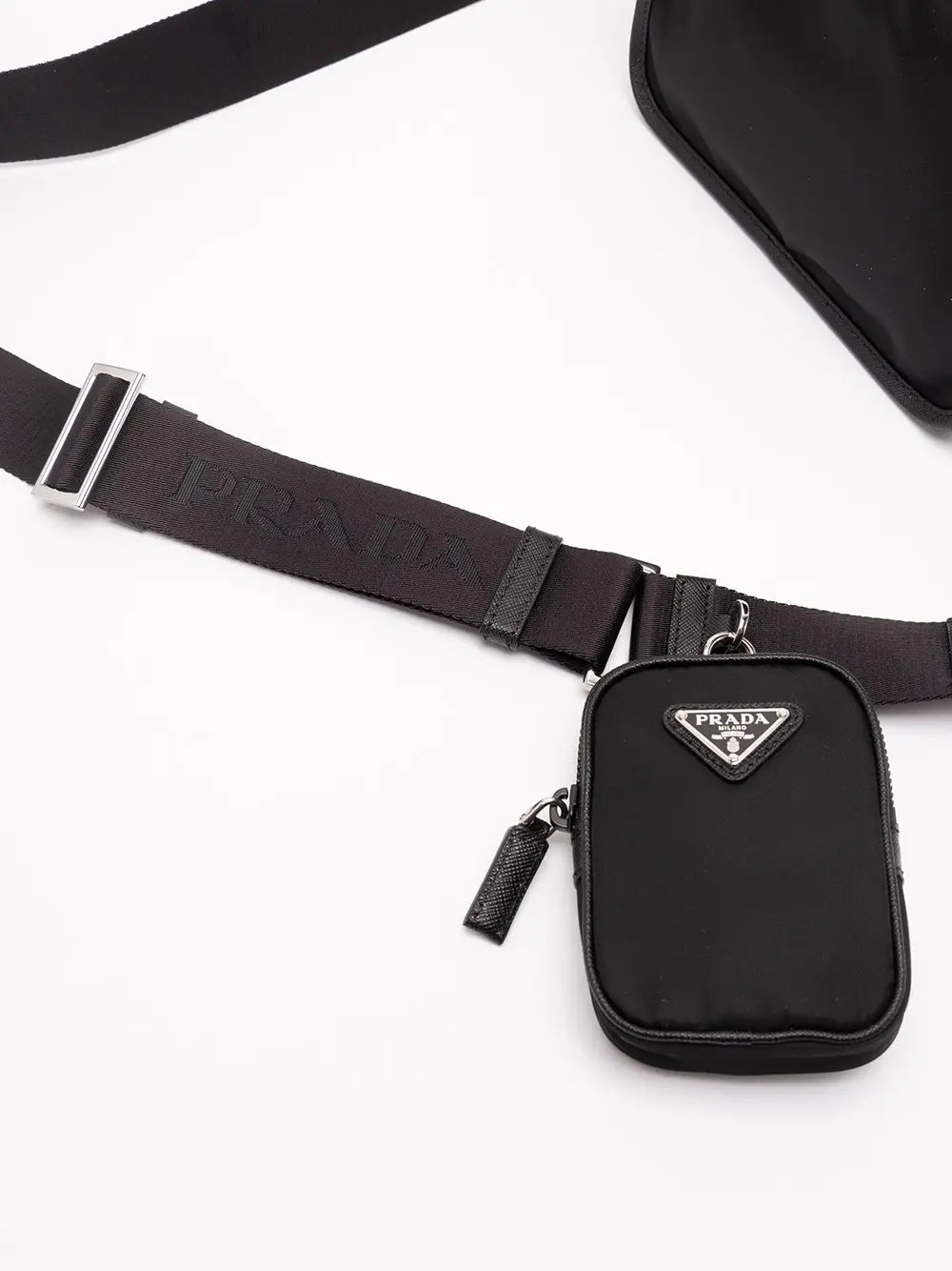 Prada Men Re-Nylon And Saffiano Leather Shoulder Bag