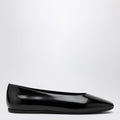 Prada Black Brushed Leather Ballet Flats Women