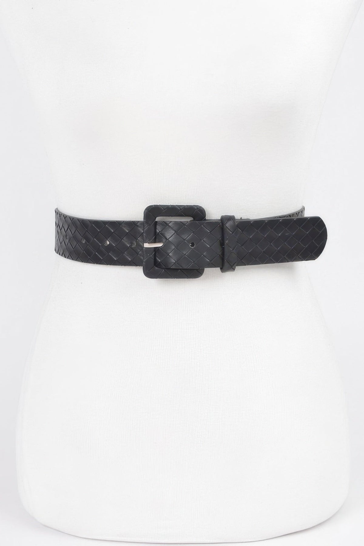 Faux Leather Braided Embossed Belt