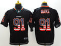 Men's Miami Dolphins Cameron Wake #91 Black Game jersey
