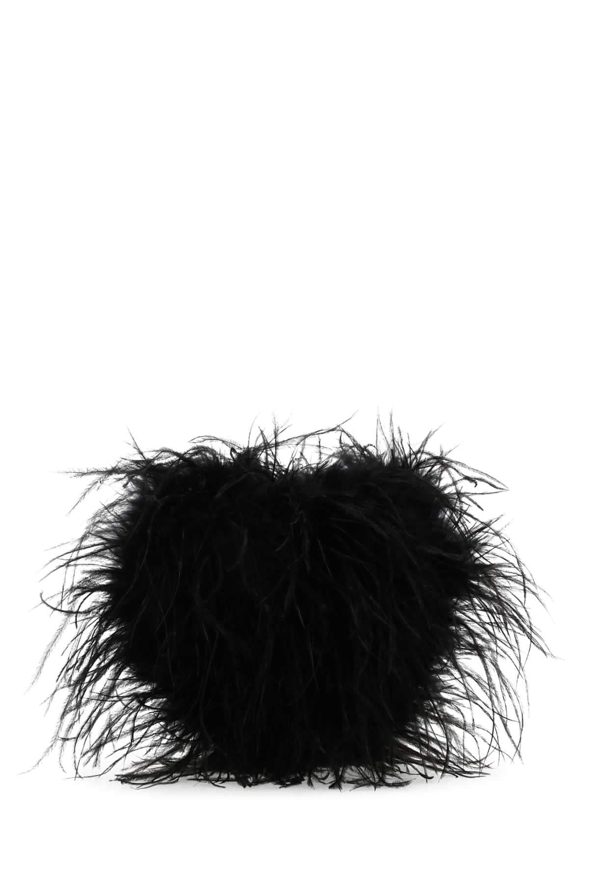 Alexander Wang Women Black Feathers Clutch