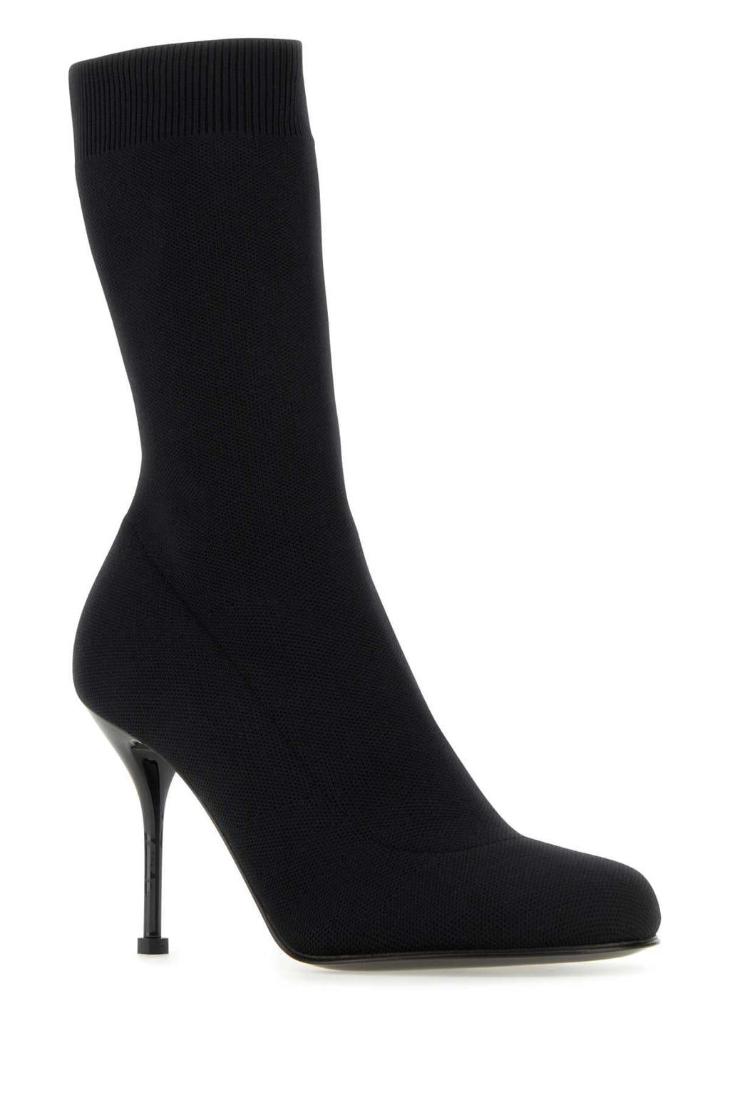 Alexander Mcqueen Women Black Stretch Nylon Ankle Boots