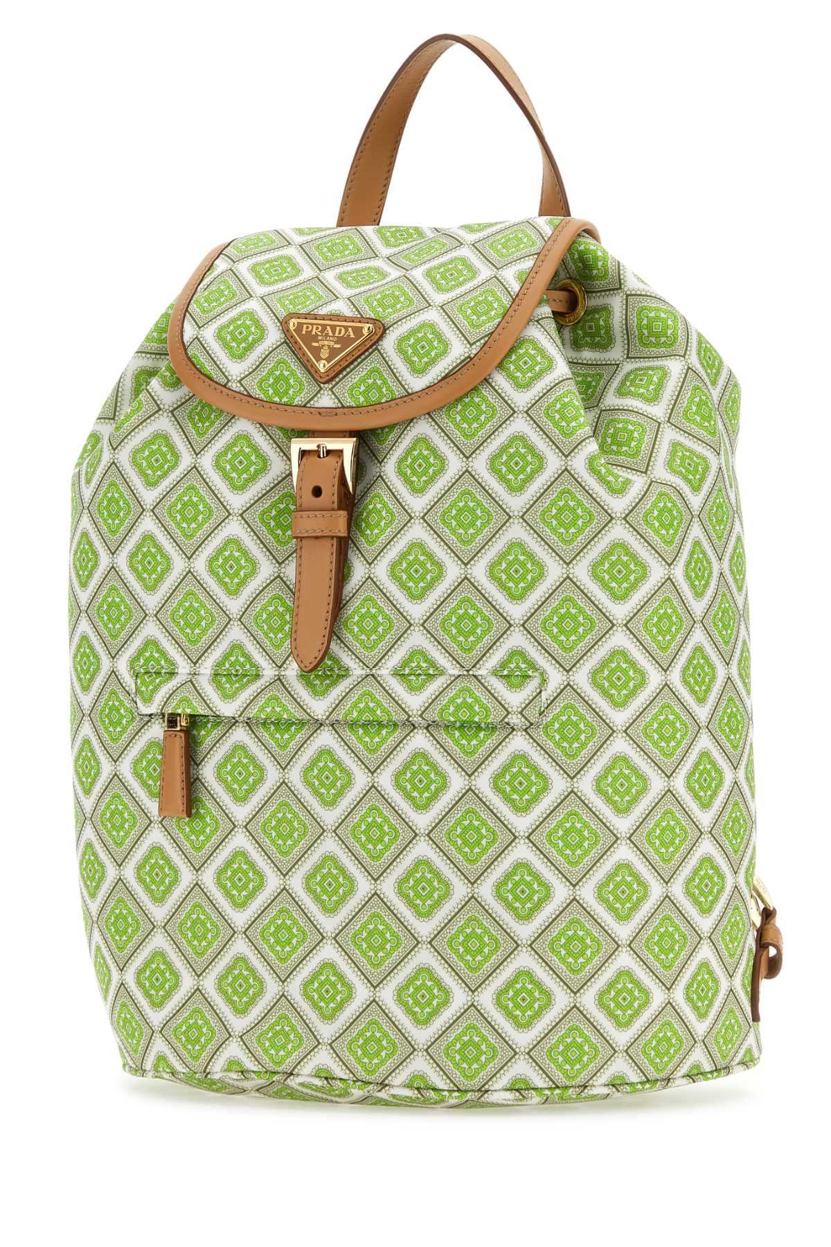 Prada Women Printed Re-Nylon Backpack
