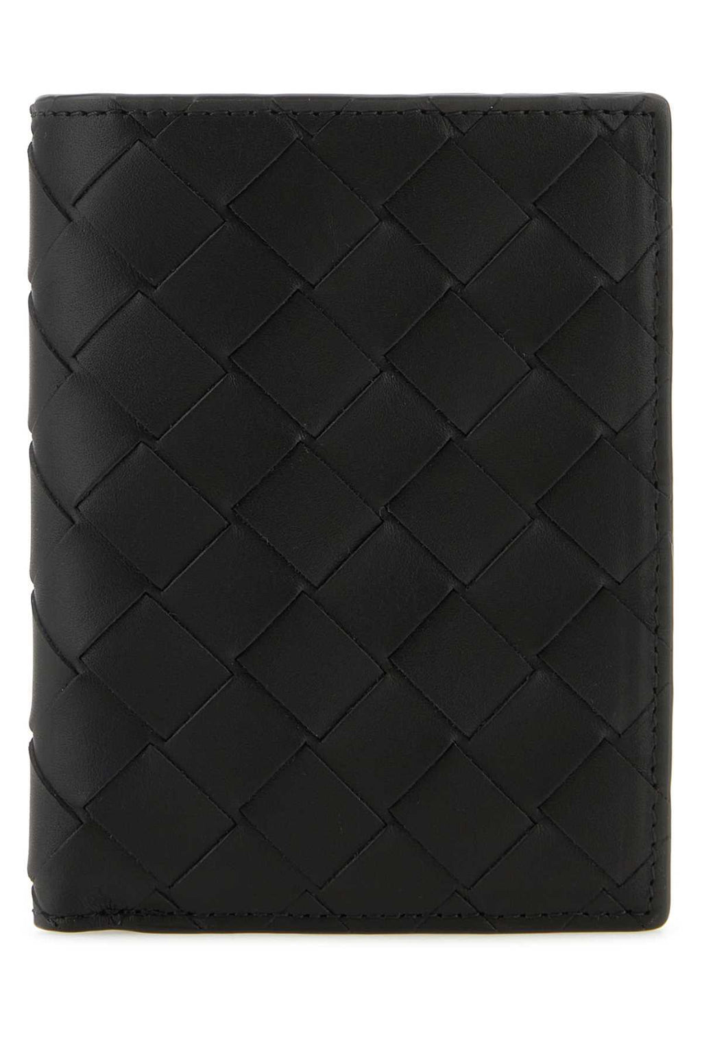 Bottega Veneta Men Black Leather Wallet