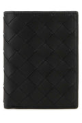 Bottega Veneta Men Black Leather Wallet