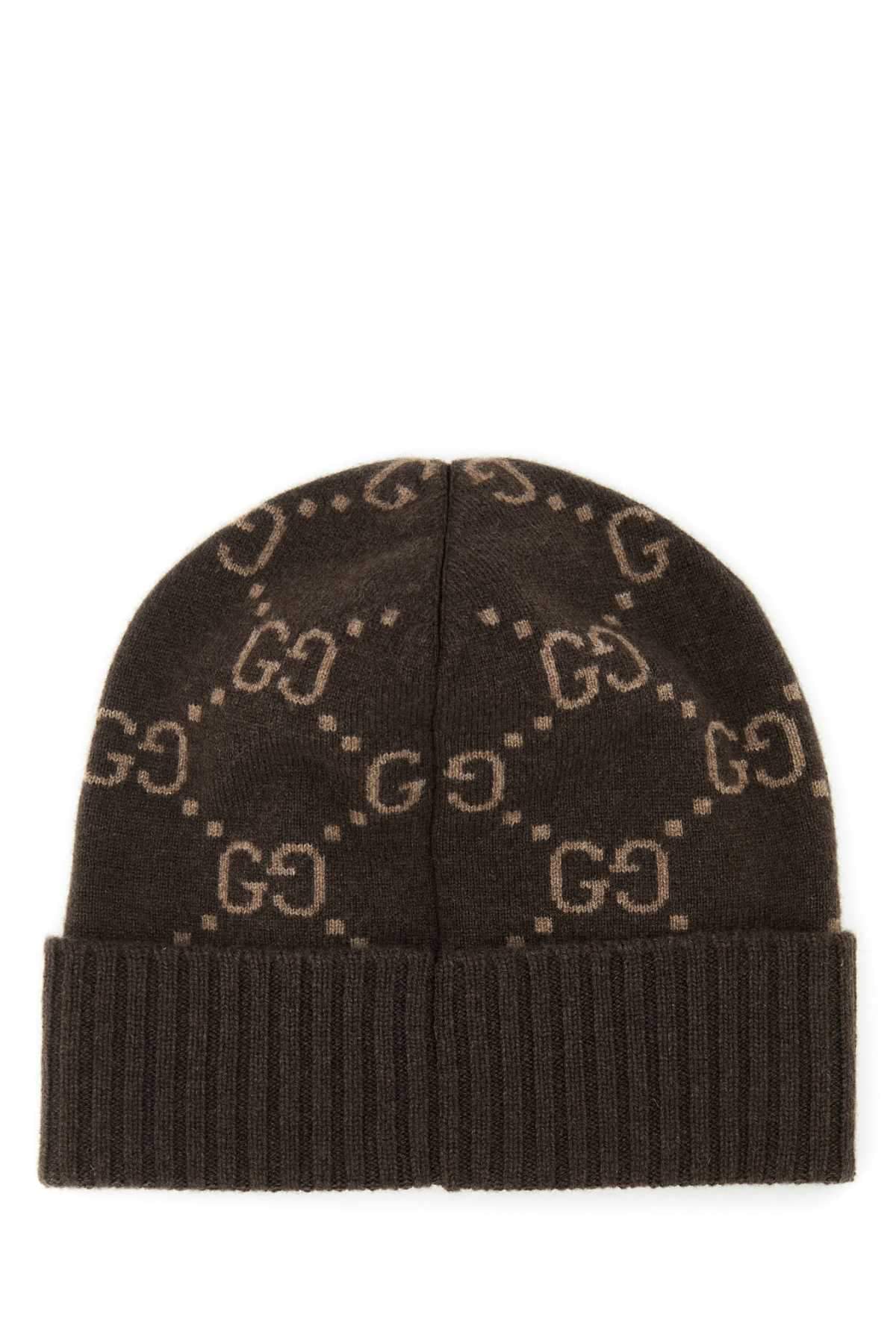 Gucci Unisex Embroidered Cashmere Beanie Hat