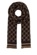 Gucci Men Gg Jacquard Scarf