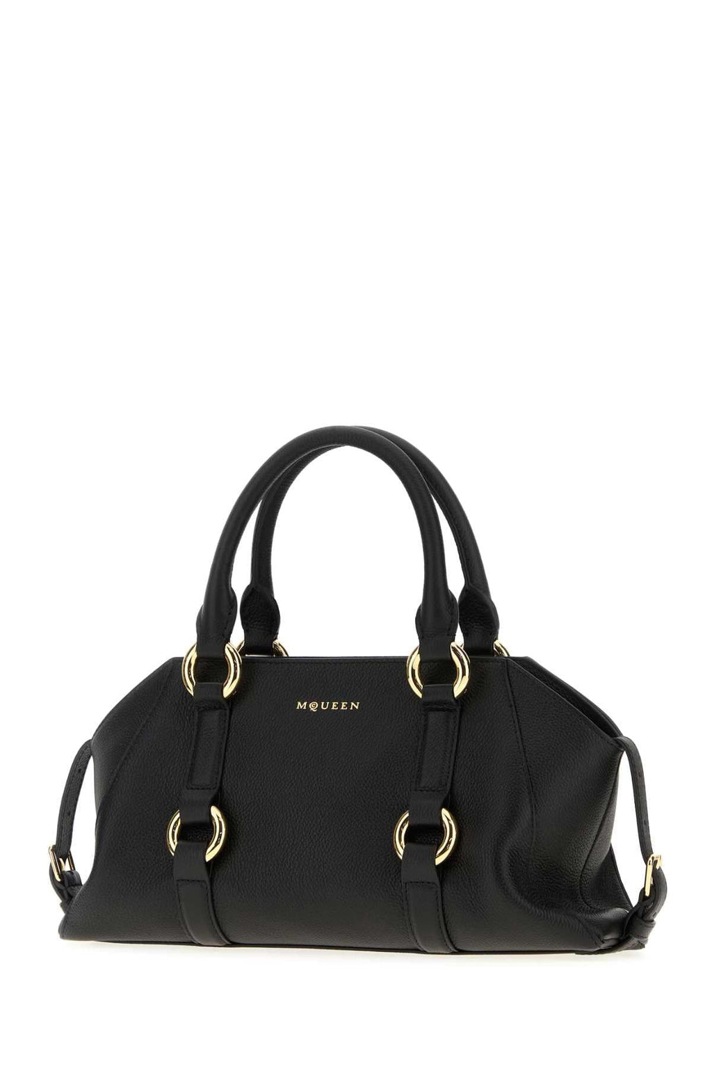 Alexander Mcqueen Women Black Leather Small Farringdon Handbag