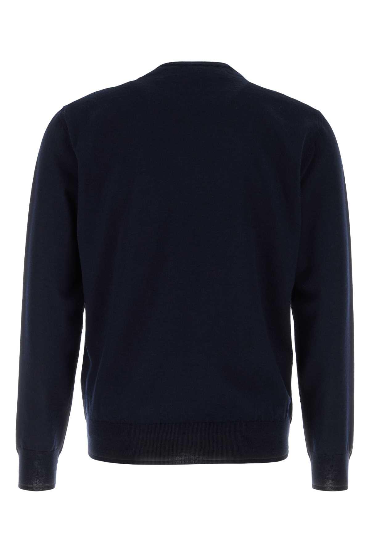 Valentino Garavani Men Midnight Blue Wool Sweater