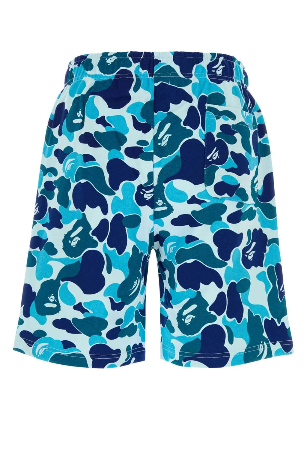 Bape Men Printed Cotton Abc Camo Shark Bermuda Shorts