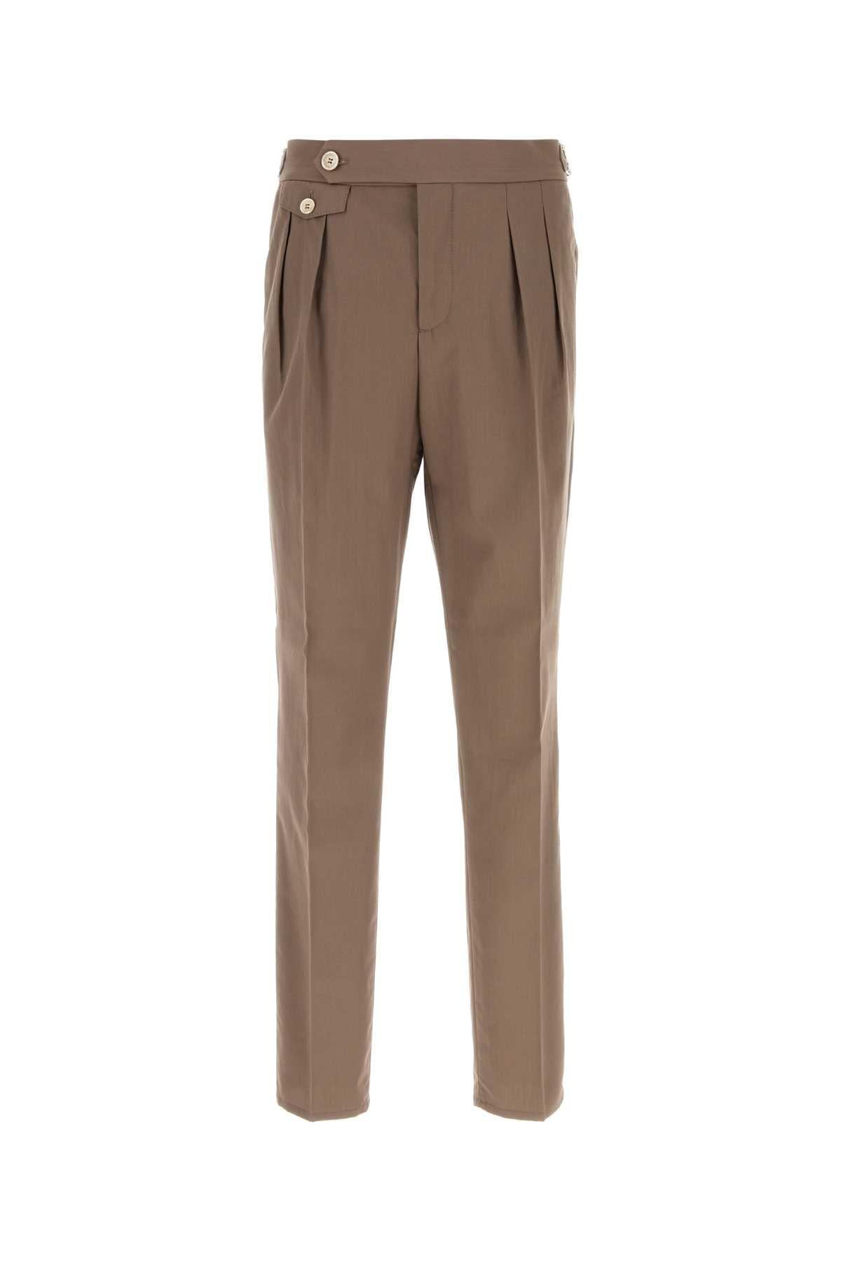 Brunello Cucinelli Men Brown Cotton Pant