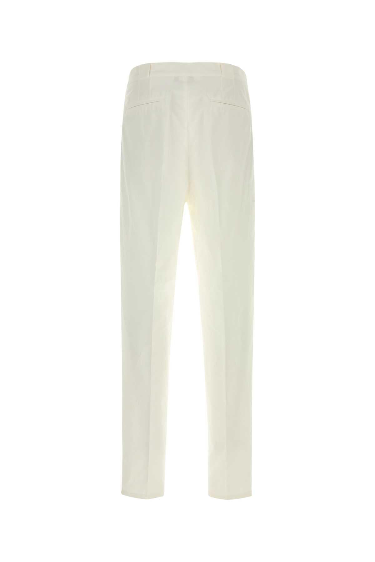 Brunello Cucinelli Men White Cotton Blend Pant