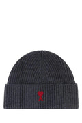Ami Men Graphite Wool Beanie Hat