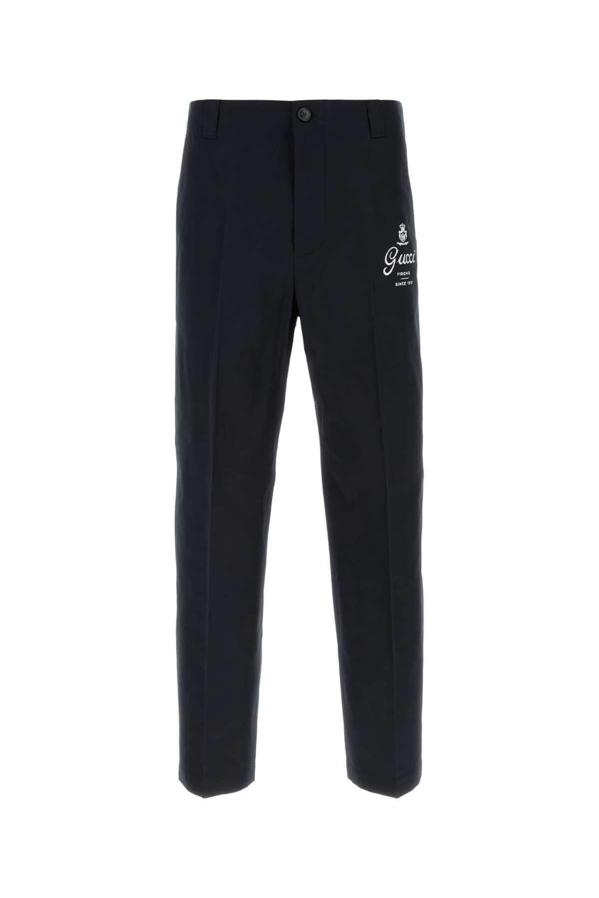 Gucci Men Midnight Blue Twill Pant
