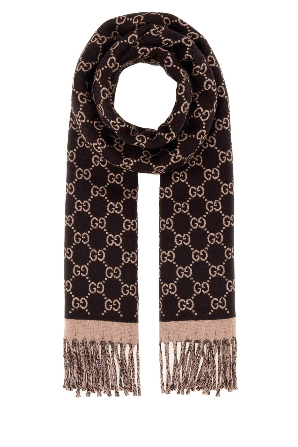 Gucci Women Embroidered Wool Scarf