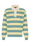 Gucci Men Embroidered Silk Blend Polo Shirt