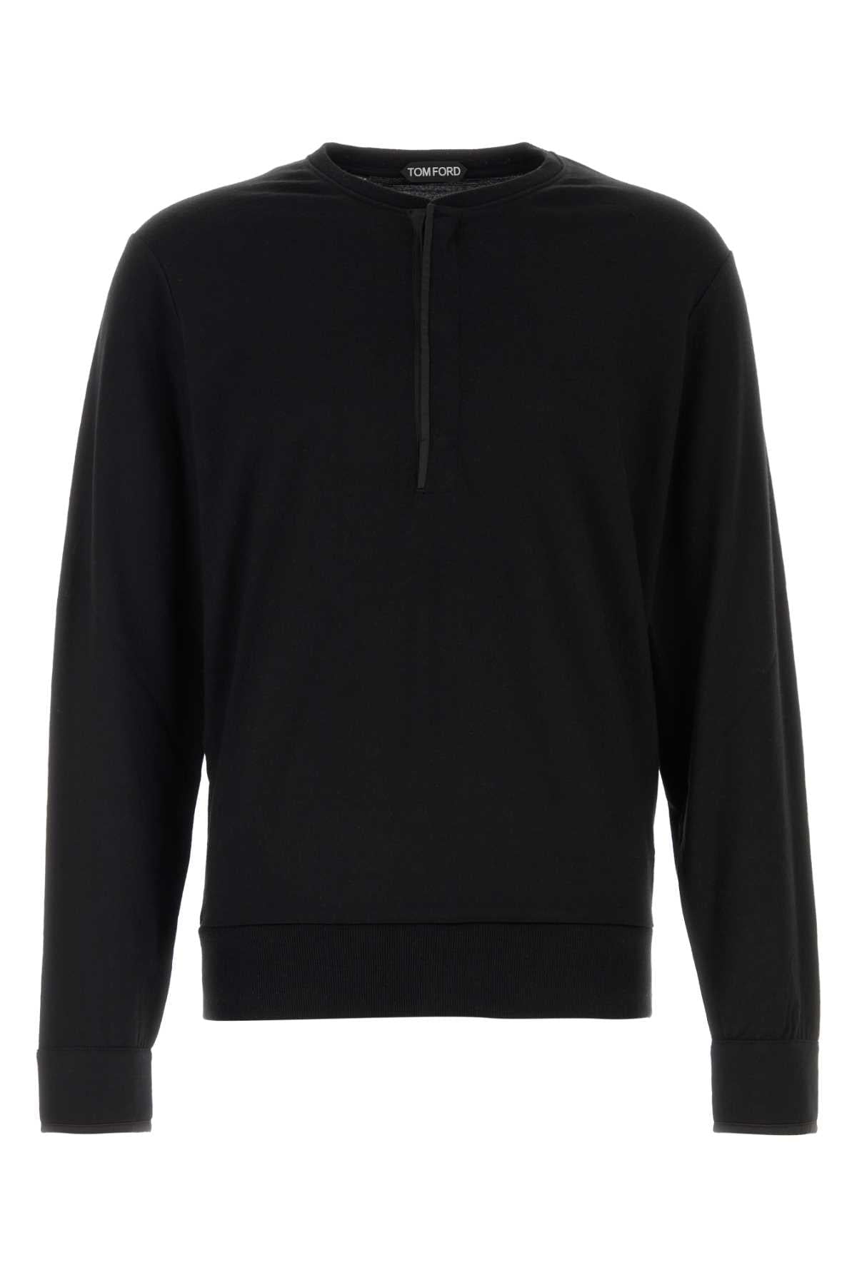 Tom Ford Men Black Wool Blend Sweater