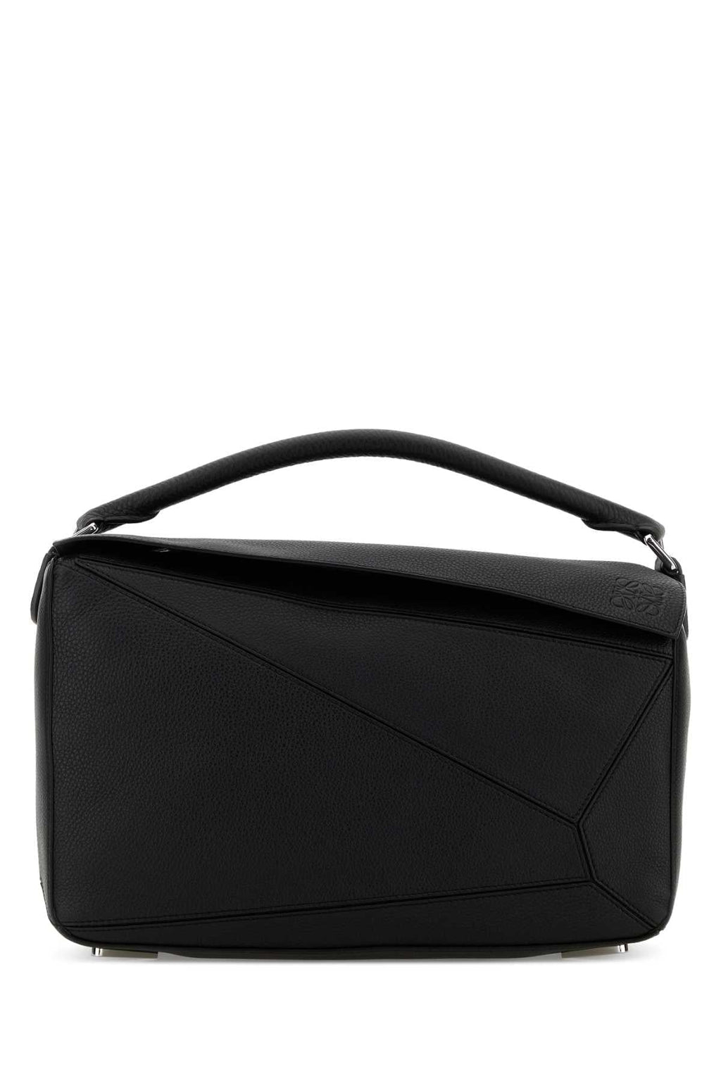 Loewe Men Black Leather Large Puzzle Handbag