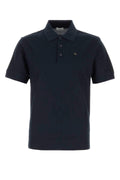 Burberry Men Navy Blue Piquet Polo Shirt