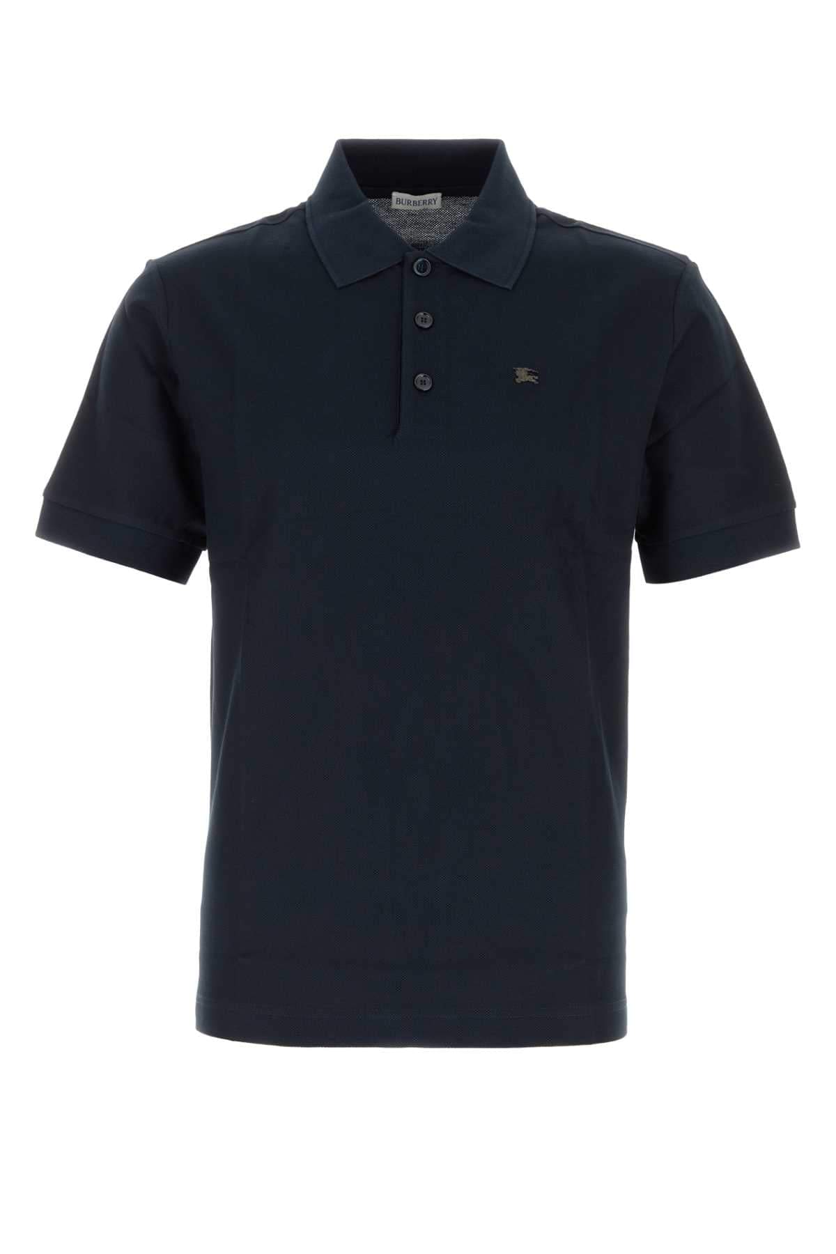 Burberry Men Navy Blue Piquet Polo Shirt