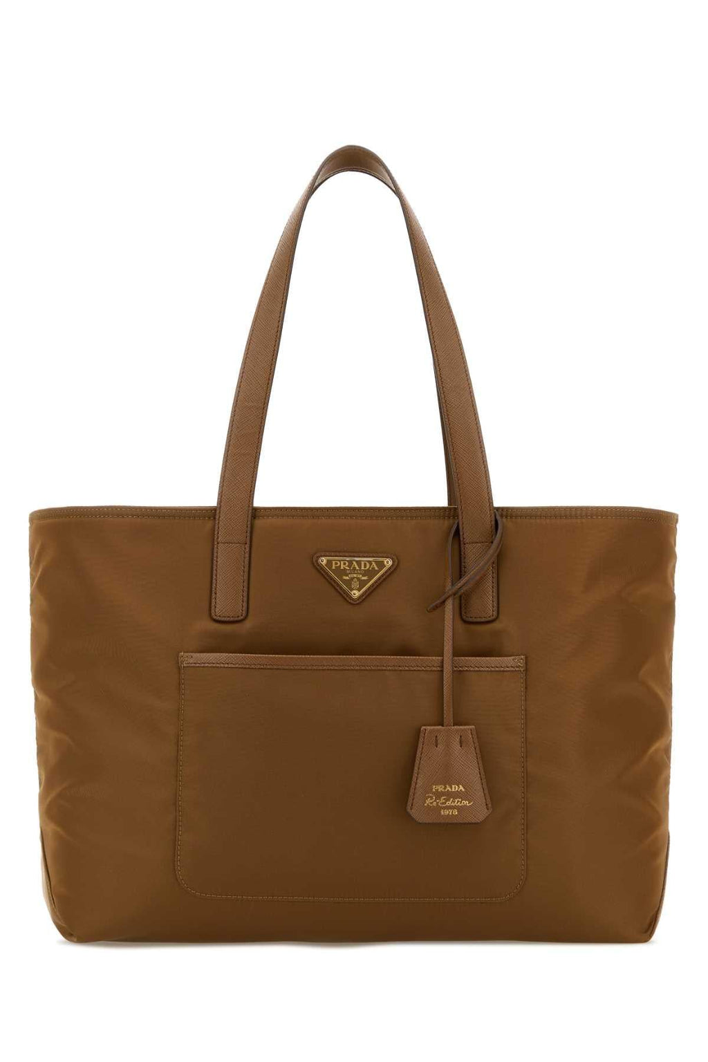Prada Women Brown Re-Nylon Shopping Bag