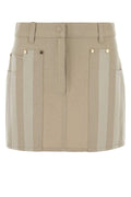 Fendi Women Beige Drill Mini Skirt